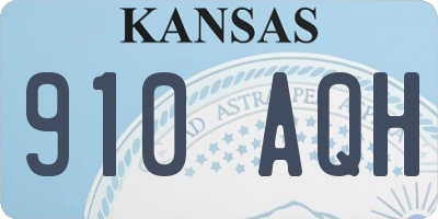 KS license plate 910AQH