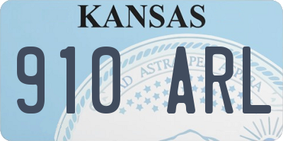 KS license plate 910ARL