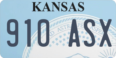 KS license plate 910ASX