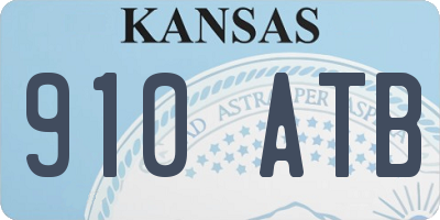 KS license plate 910ATB