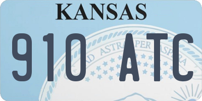 KS license plate 910ATC