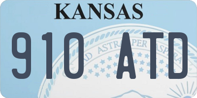 KS license plate 910ATD
