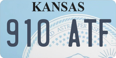 KS license plate 910ATF