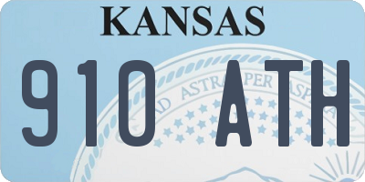 KS license plate 910ATH