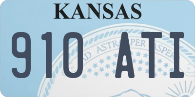 KS license plate 910ATI