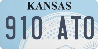 KS license plate 910ATO