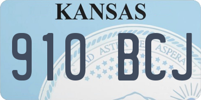KS license plate 910BCJ