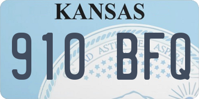 KS license plate 910BFQ