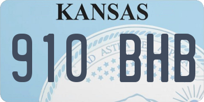KS license plate 910BHB