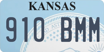 KS license plate 910BMM