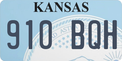 KS license plate 910BQH