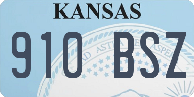 KS license plate 910BSZ