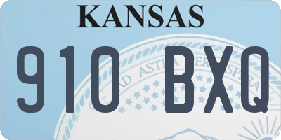KS license plate 910BXQ