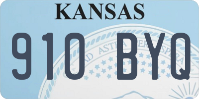 KS license plate 910BYQ