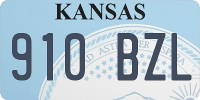 KS license plate 910BZL