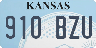 KS license plate 910BZU