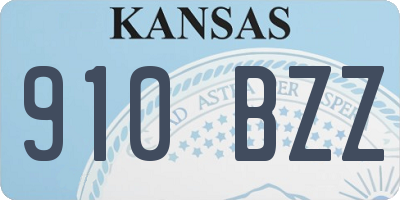 KS license plate 910BZZ