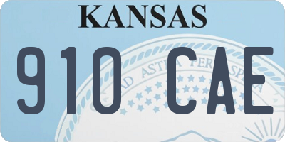 KS license plate 910CAE