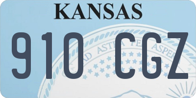 KS license plate 910CGZ
