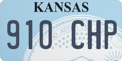 KS license plate 910CHP