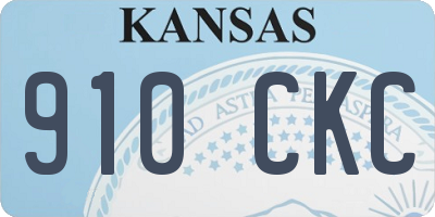 KS license plate 910CKC