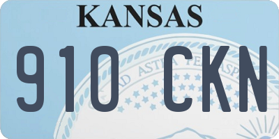 KS license plate 910CKN