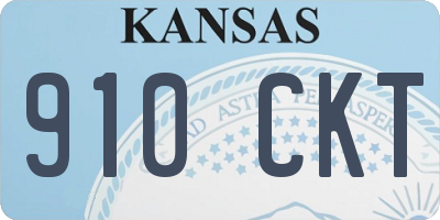 KS license plate 910CKT