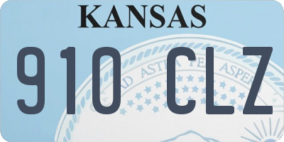 KS license plate 910CLZ