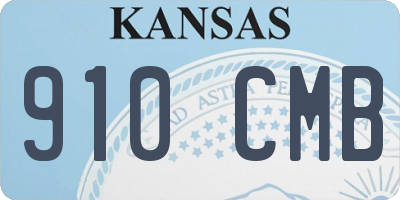 KS license plate 910CMB
