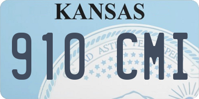 KS license plate 910CMI