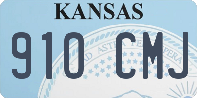 KS license plate 910CMJ
