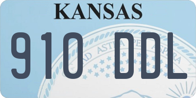 KS license plate 910DDL