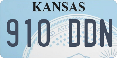KS license plate 910DDN