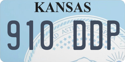 KS license plate 910DDP