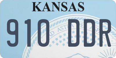 KS license plate 910DDR