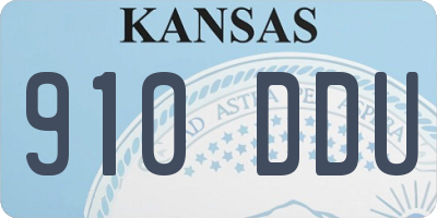 KS license plate 910DDU