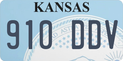 KS license plate 910DDV
