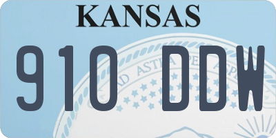 KS license plate 910DDW