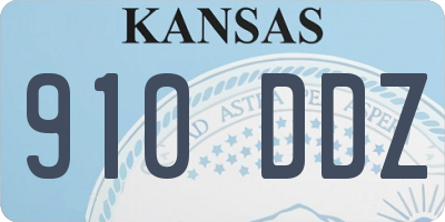 KS license plate 910DDZ