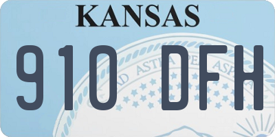 KS license plate 910DFH