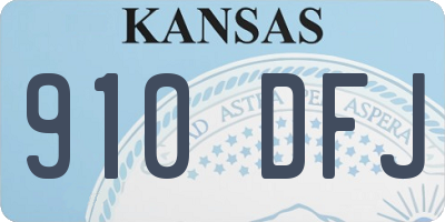 KS license plate 910DFJ