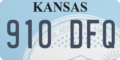 KS license plate 910DFQ
