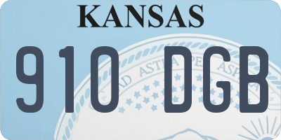 KS license plate 910DGB