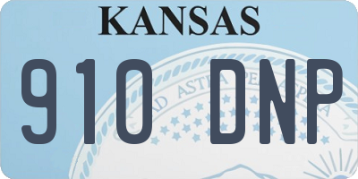 KS license plate 910DNP