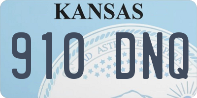 KS license plate 910DNQ