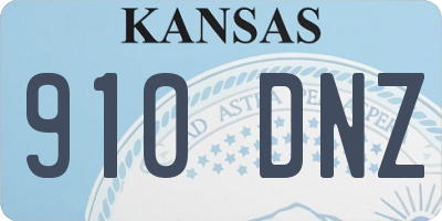 KS license plate 910DNZ