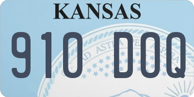 KS license plate 910DOQ