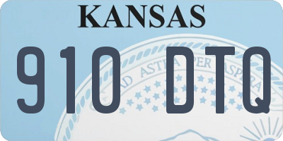 KS license plate 910DTQ