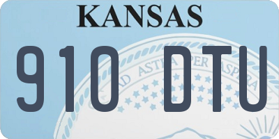 KS license plate 910DTU