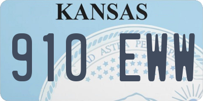 KS license plate 910EWW